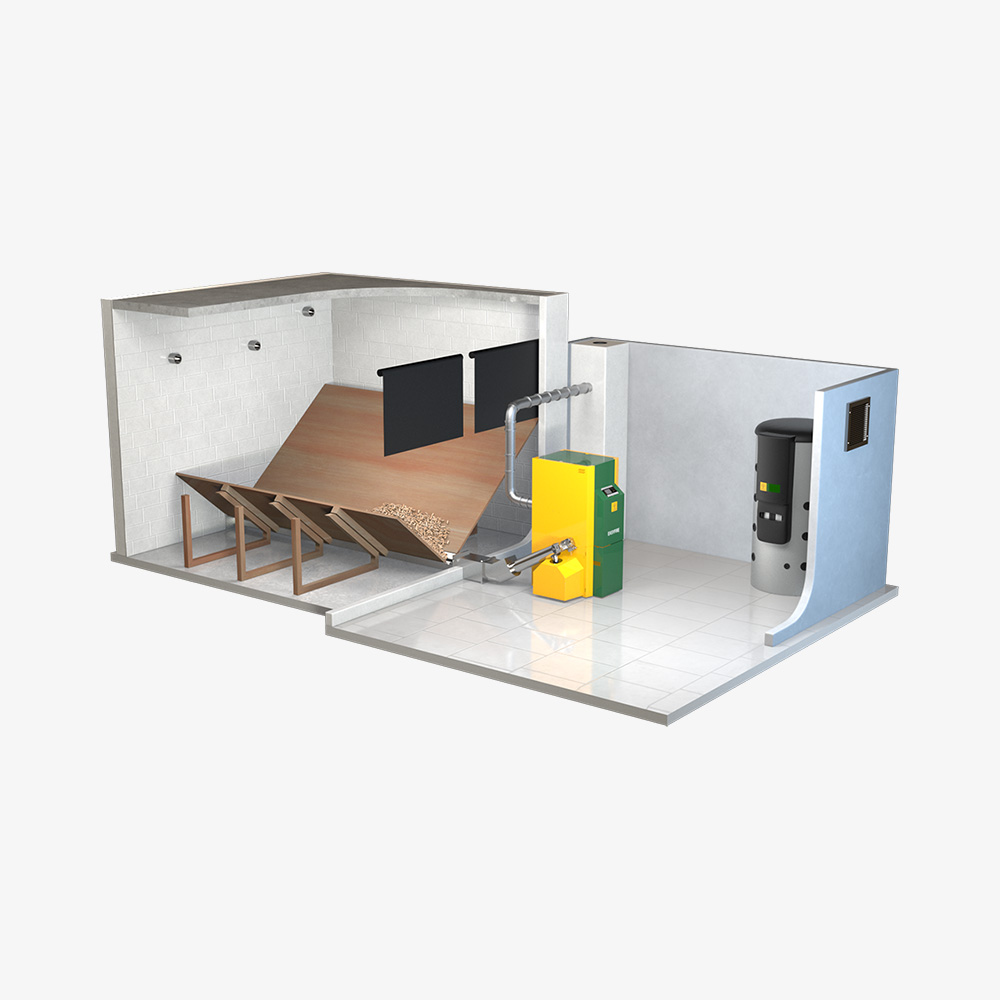 Holzpellets Pelletlager Heizkessel