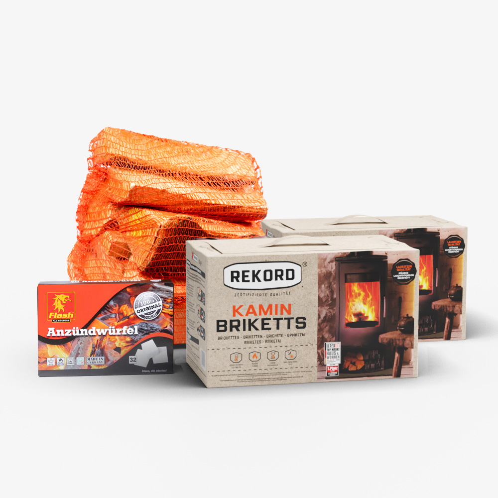 "Heisse Liebe" Briketts & Buchenholz im Kombipaket
